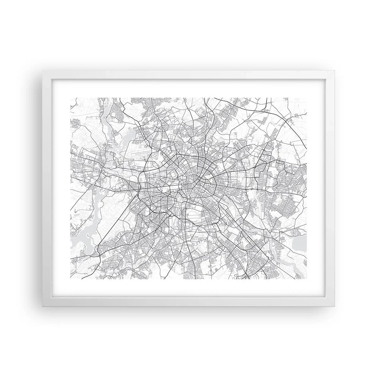 Poster in een witte lijst - Berlijnse bloem - 50x40 cm