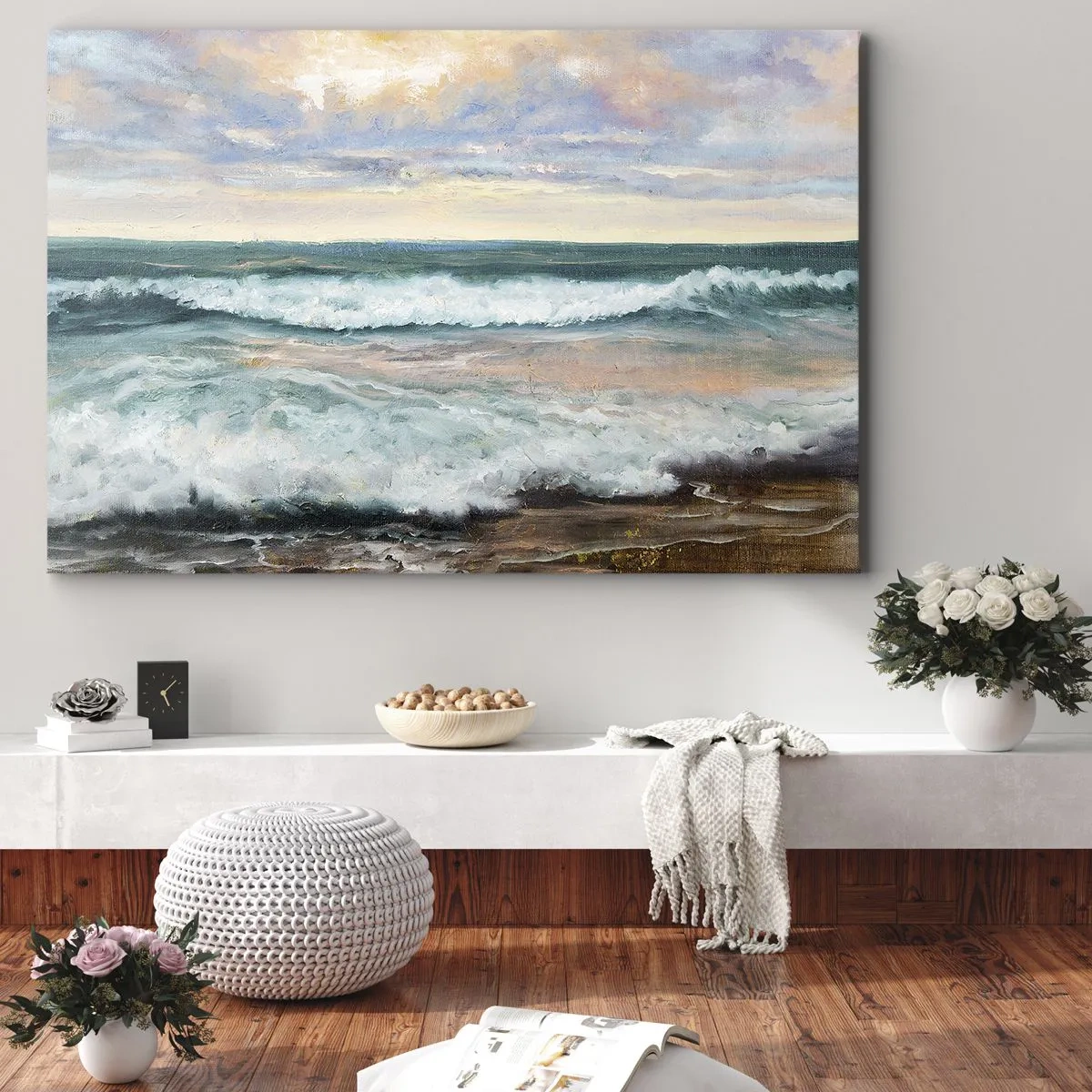 Schilderen op canvas - Hier maak je je ziel glad - 120x80 cm