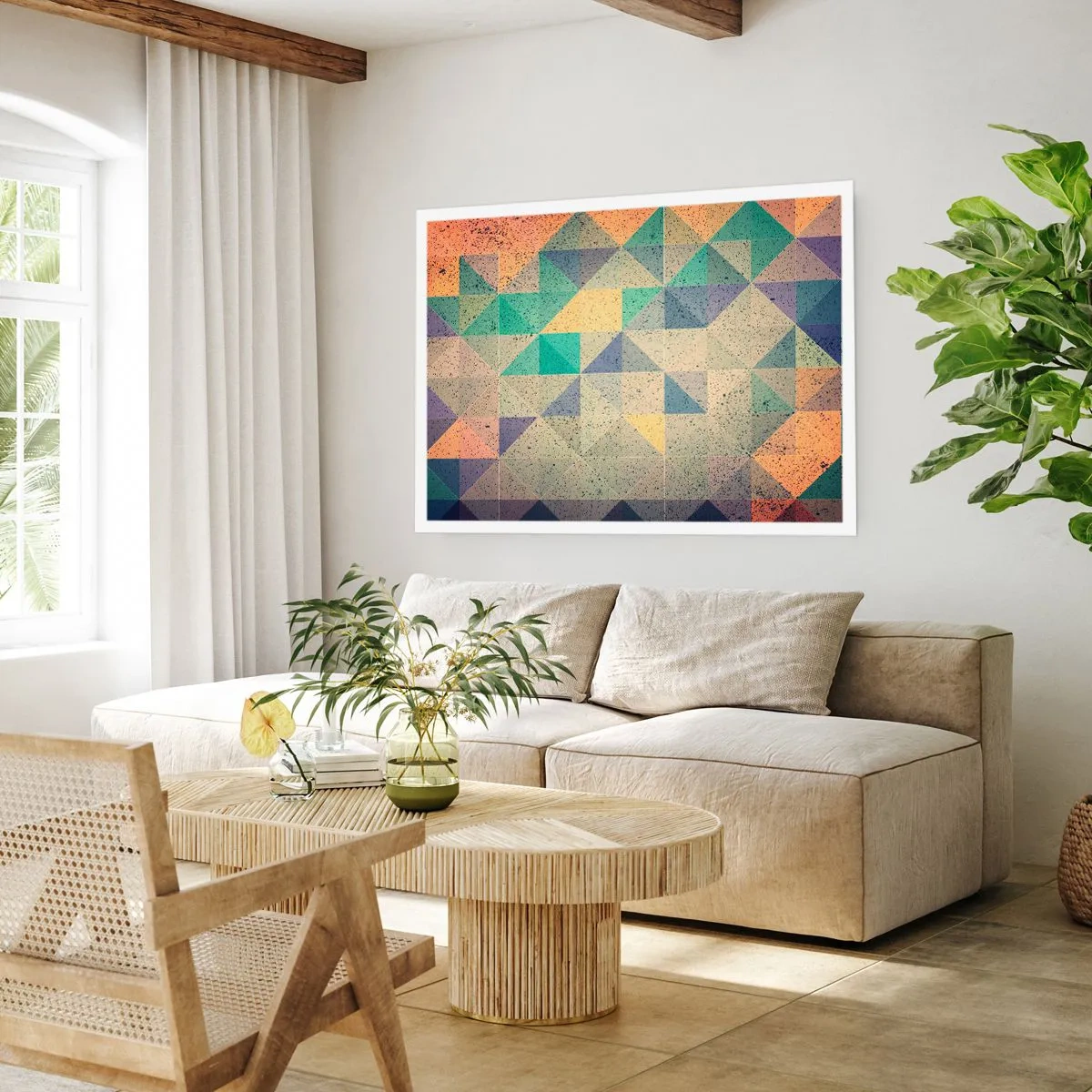 Poster - Republiek van driehoeken - 40x30 cm