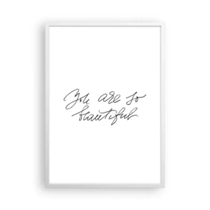 Poster in een witte lijst - Geloof het echt... - 50x70 cm