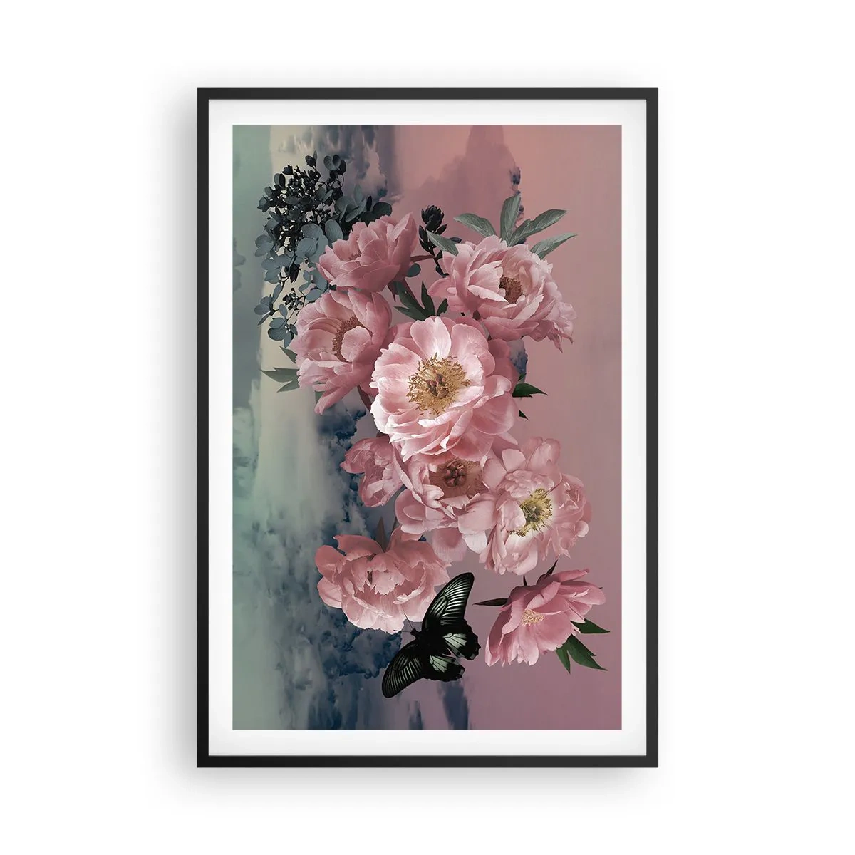 Poster in een zwarte lijst - Het hoogtepunt van de romantiek - 61x91 cm