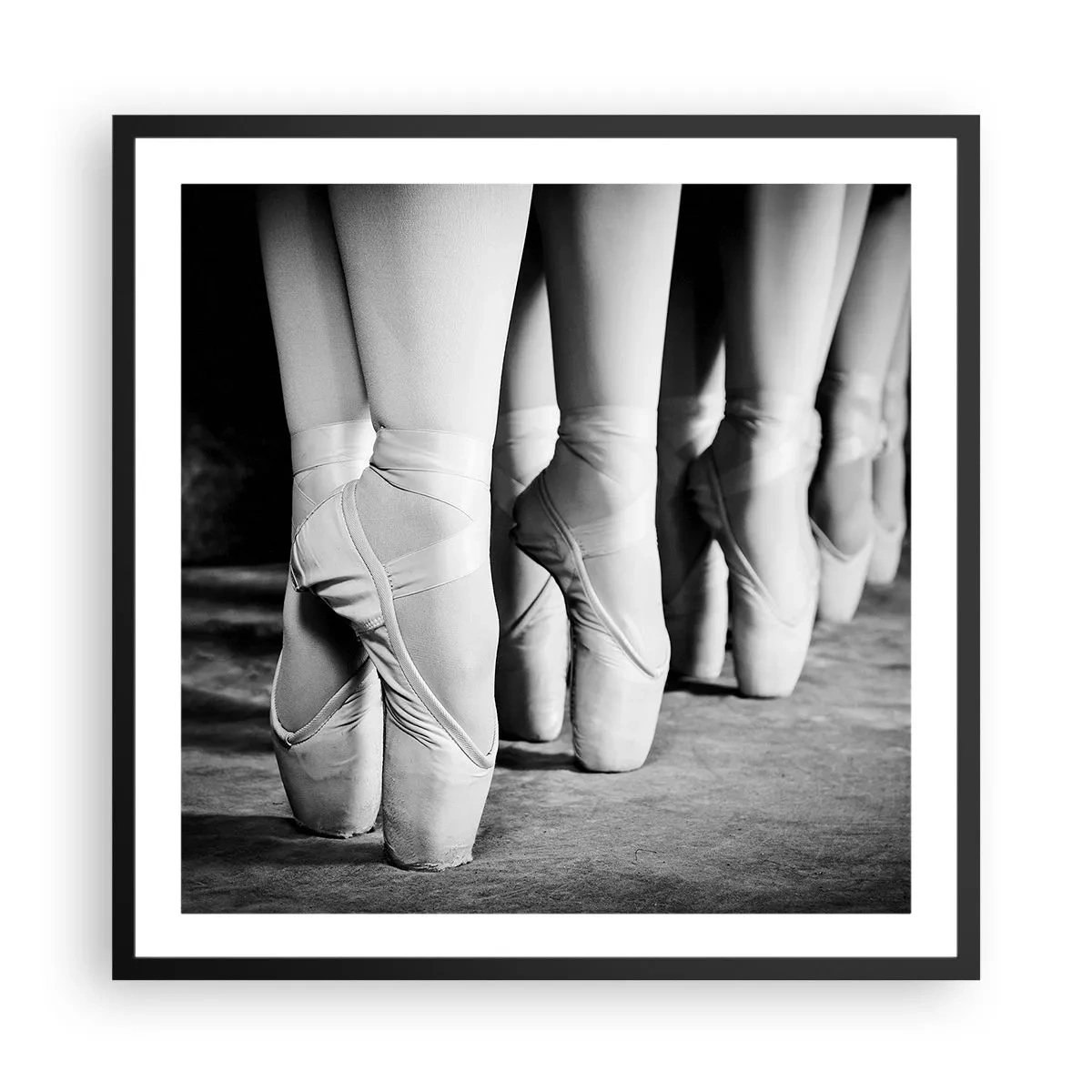 Poster in een zwarte lijst - Samen, lichtjes - 60x60 cm