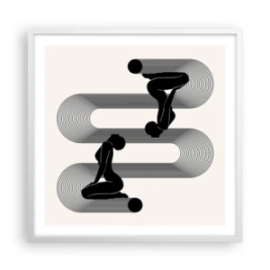 Poster in een witte lijst - Sensuele symmetrie - 60x60 cm