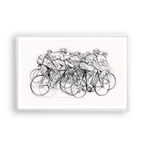 Poster in een witte lijst - Samen als team - 91x61 cm