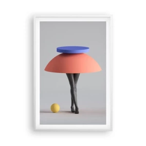 Poster in een witte lijst - Surrealistische compositie - 61x91 cm