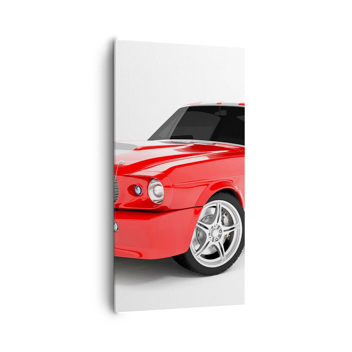 Schilderen op canvas - Een Mustang zo snel als de wind - 65x120 cm
