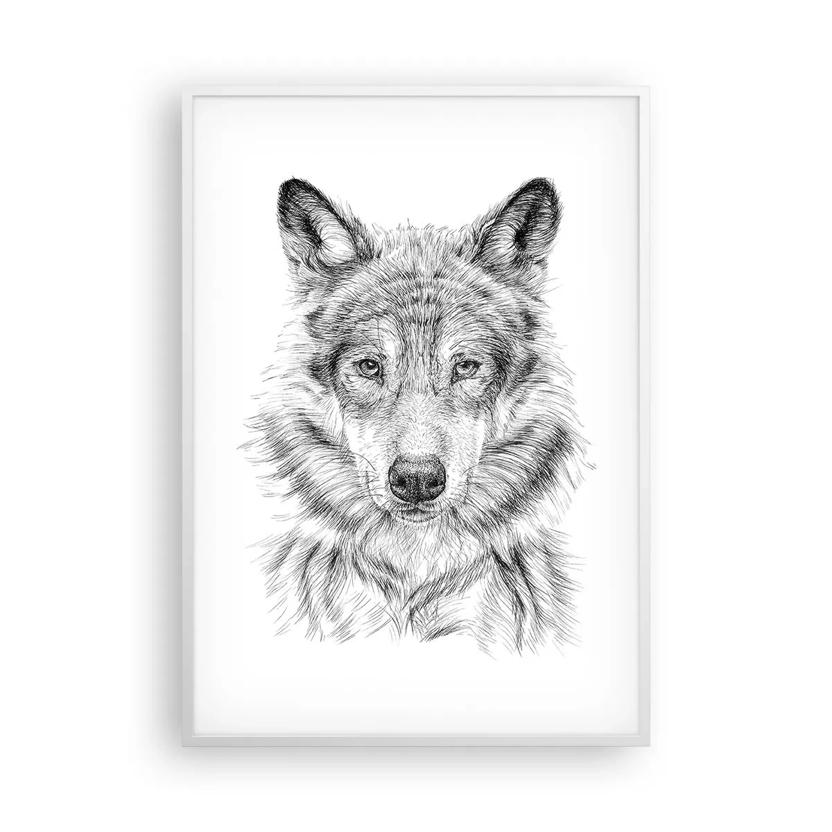 Poster in een witte lijst - Een geboren leider - 70x100 cm
