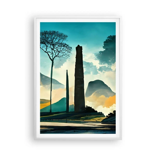 Poster in een witte lijst - Nog hoger en hoger - 70x100 cm