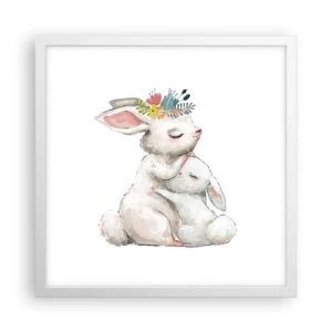 Poster in een witte lijst - Het is het beste met mama - 40x40 cm