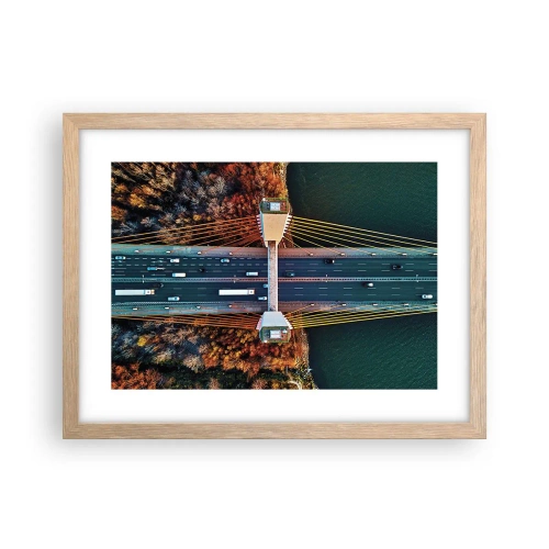 Een poster in een licht eiken lijst - BEYOND the waters, beyond the forest - 40x30 cm