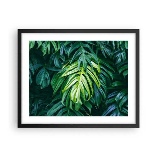 Poster in een zwarte lijst - Dompel jezelf onder in de frisheid - 50x40 cm