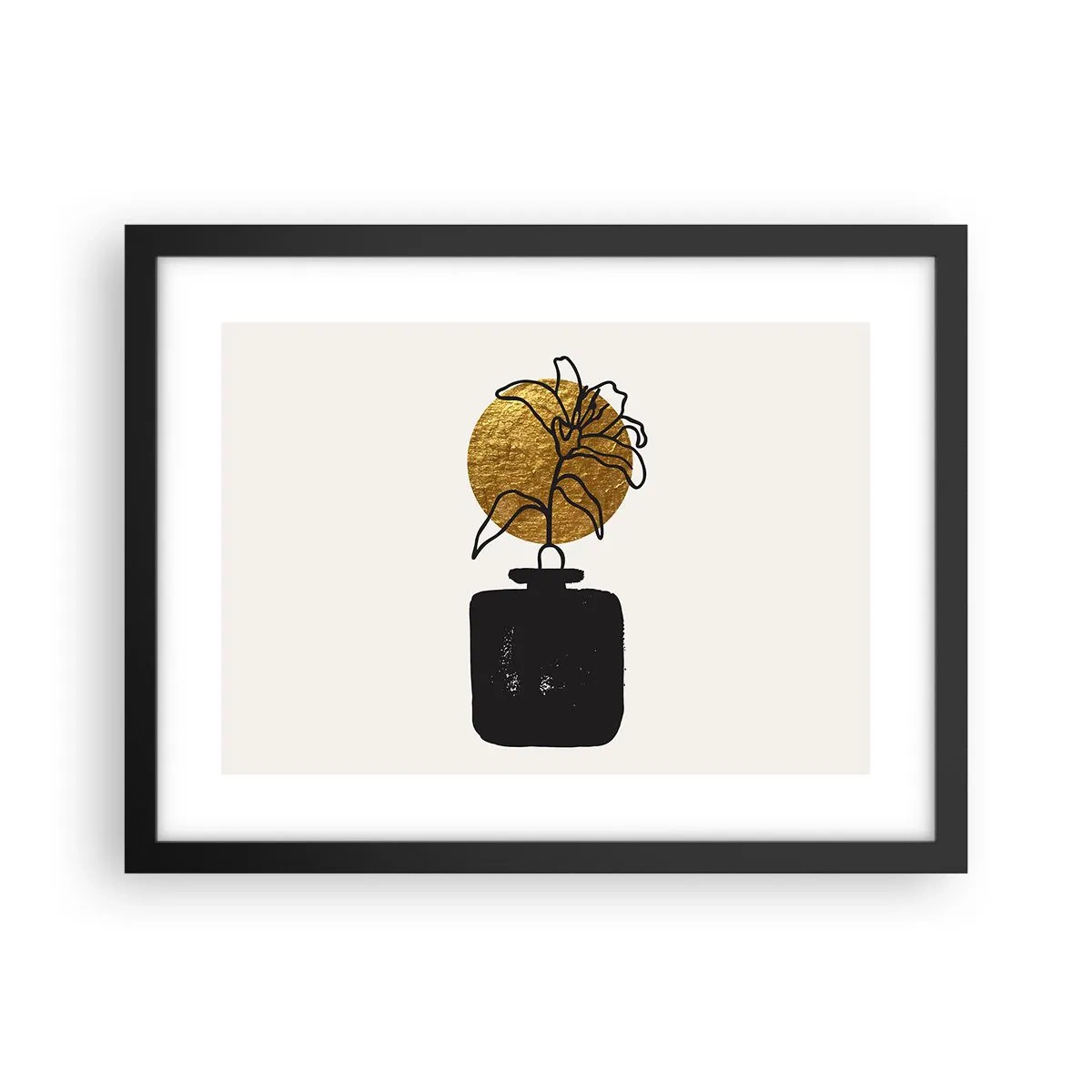 Poster in een zwarte lijst - Schoonheid is goud waard - 40x30 cm