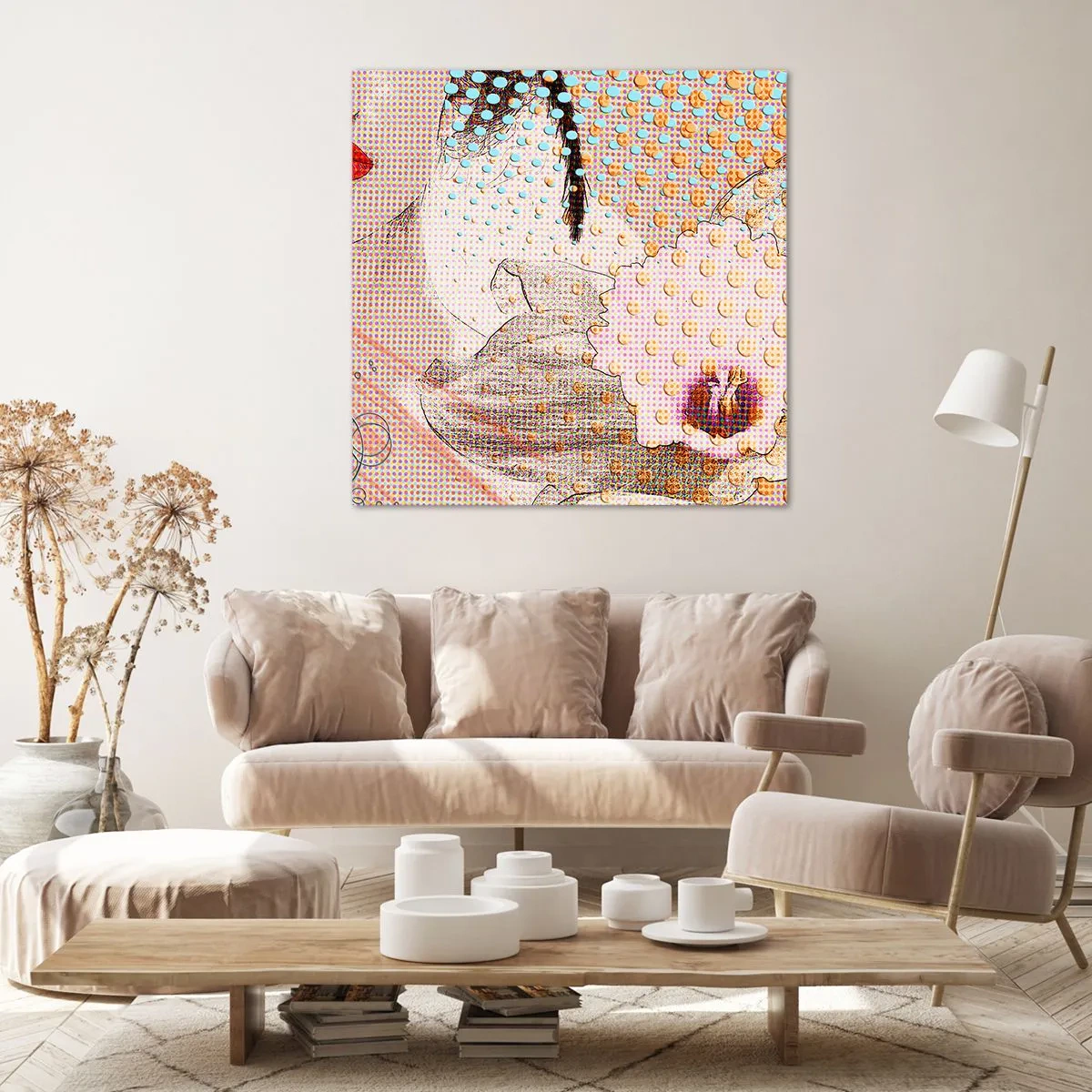 Schilderen op canvas - Stripboek heroïne - 70x70 cm