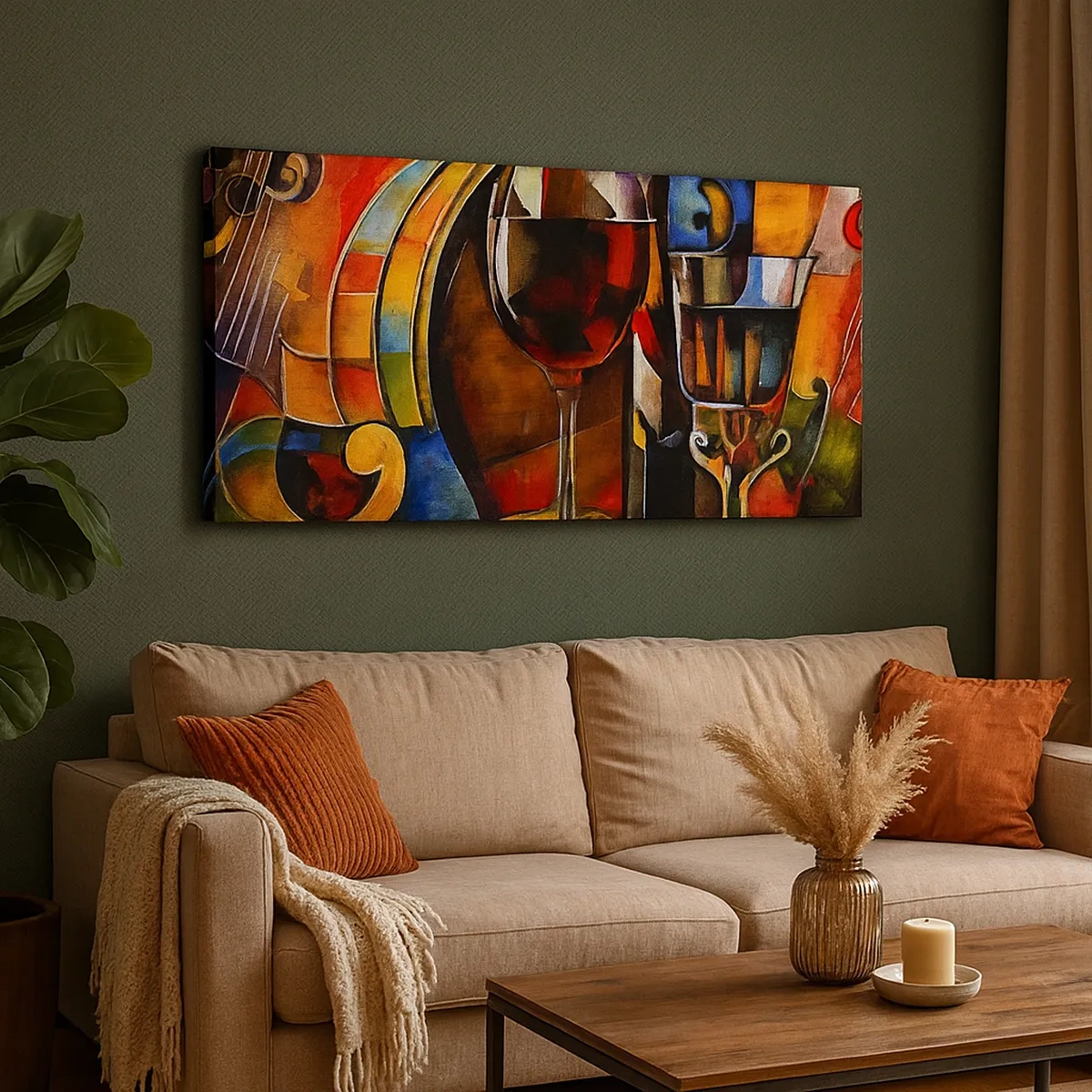 Schilderen op canvas - En de wereld krijgt kleuren - 30x30 cm