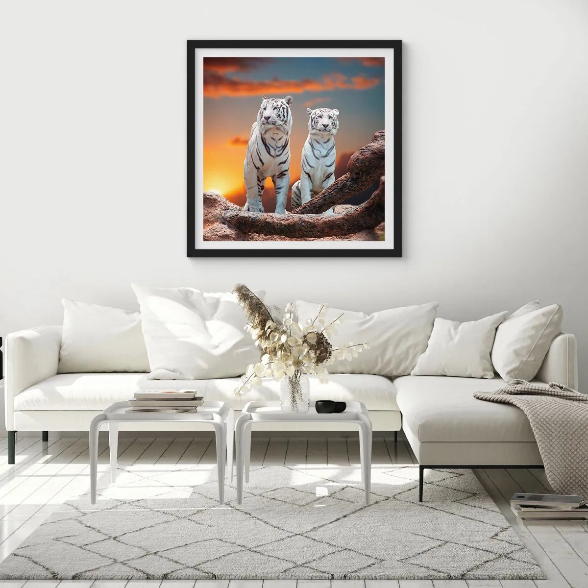 Poster in een zwarte lijst - Net als in Narnia - 30x30 cm