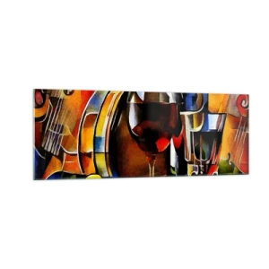 Schilderen op glas - En de wereld krijgt kleuren - 140x50 cm