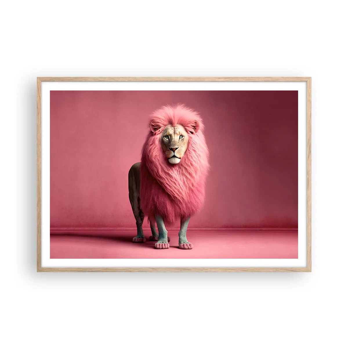 Een poster in een licht eiken lijst - En je bent niet meer bang - 100x70 cm