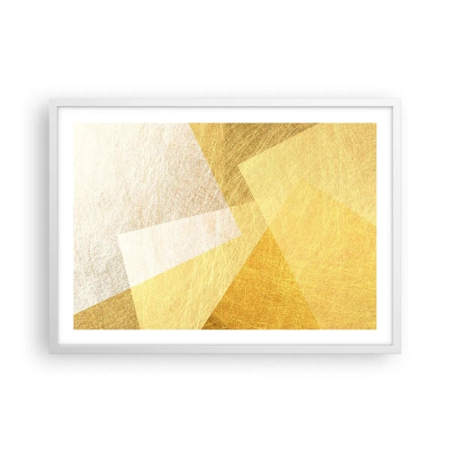 Poster in een witte lijst - Geometrie weer - 70x50 cm