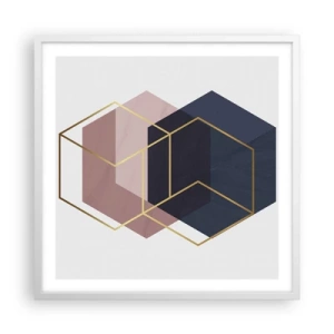 Poster in een witte lijst - De kracht van eenvoud - 60x60 cm