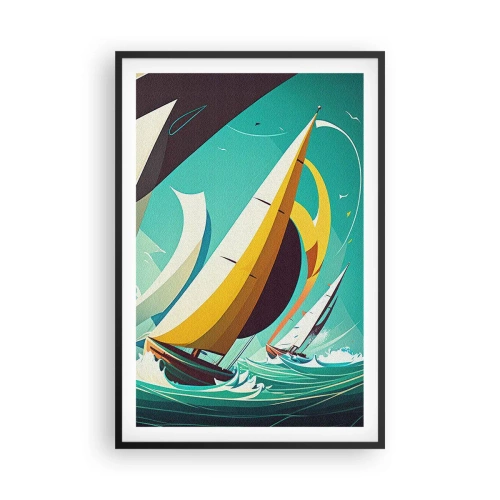 Poster in een zwarte lijst - Met elementen als een broer - 61x91 cm
