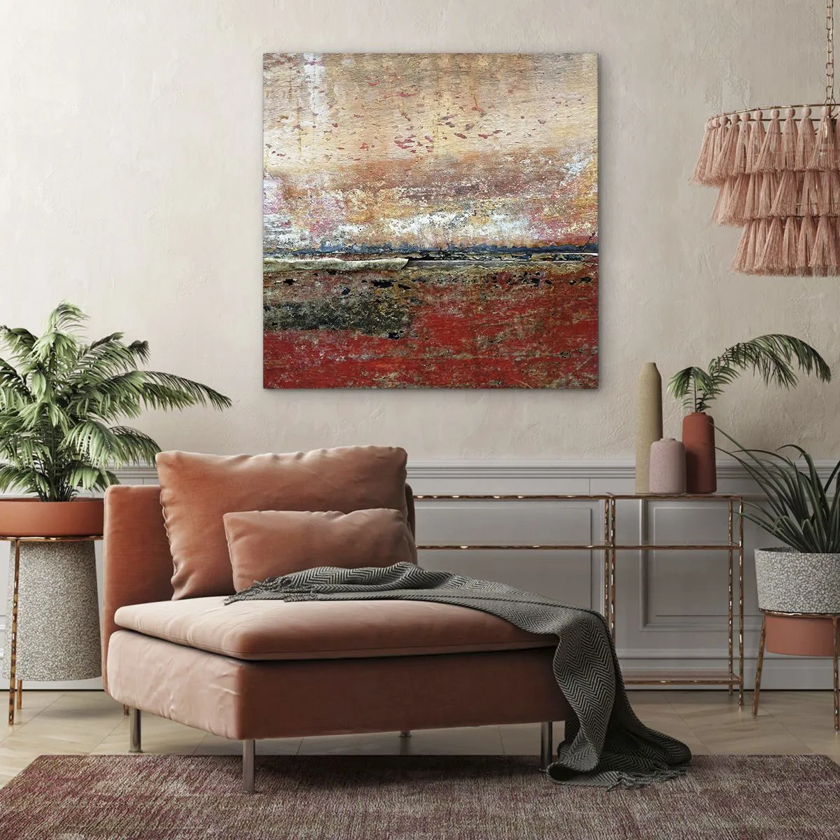 Schilderen op canvas - Wellicht is het de zee - 70x70 cm