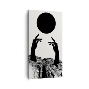 Schilderen op canvas - Surrealistische compositie: de zon en de rest - 55x100 cm