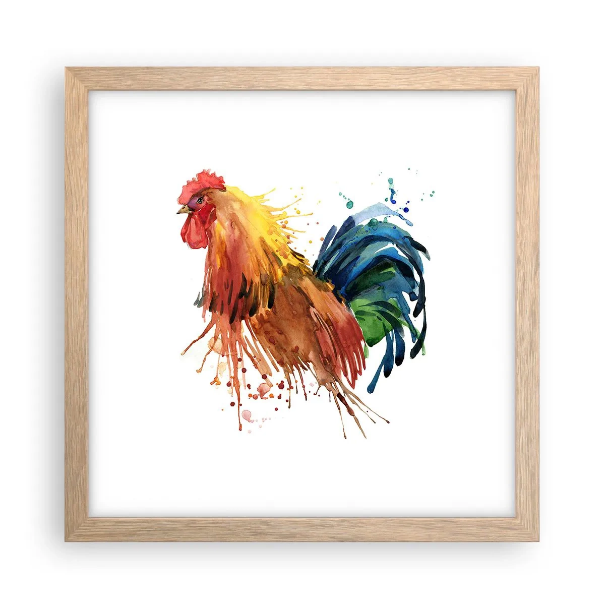 Een poster in een licht eiken lijst - Koninklijk gewaad, koninklijke trots - 30x30 cm