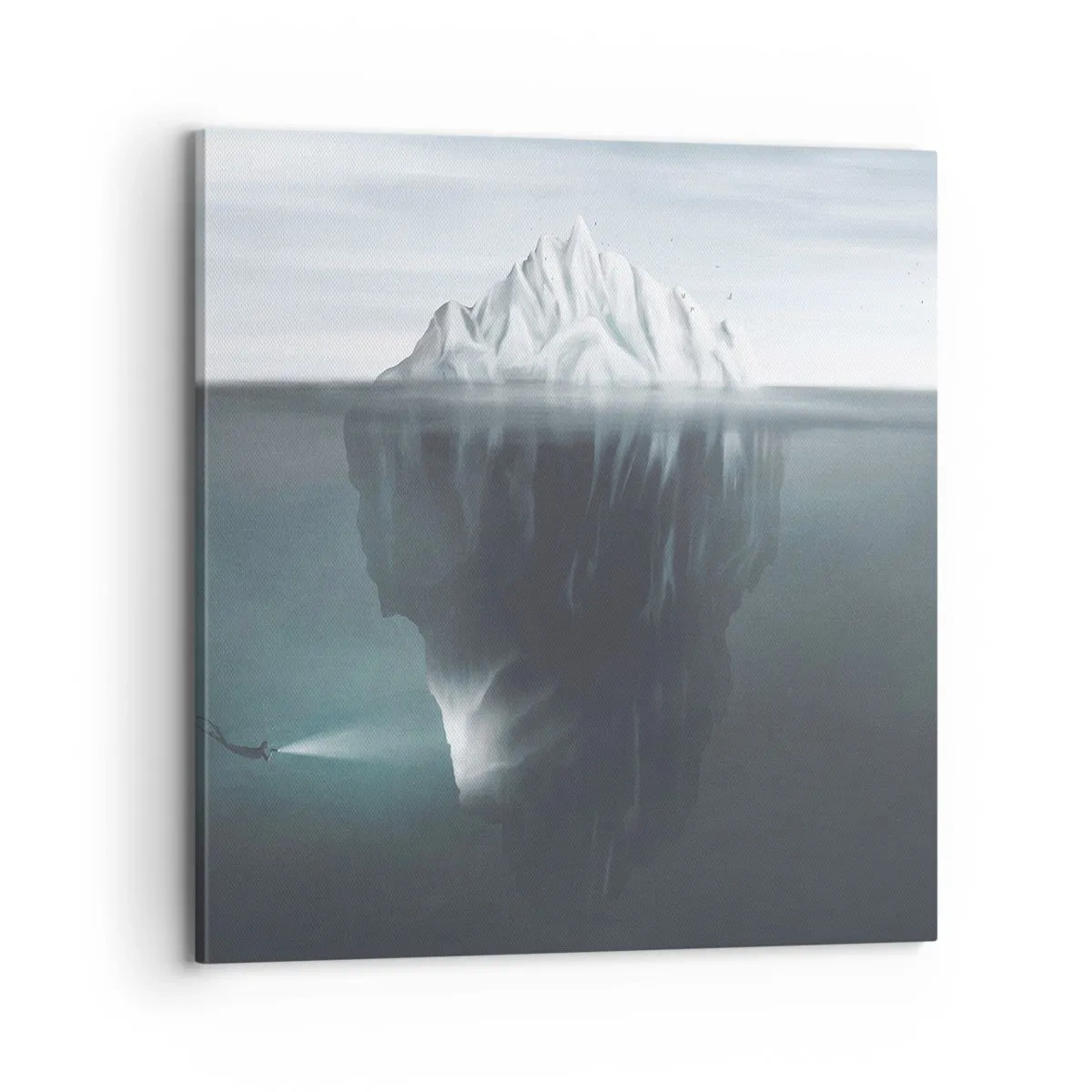 Schilderen op canvas - Onderwater mysterie - 70x70 cm