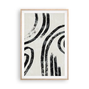 Een poster in een licht eiken lijst - Half gestopt - 61x91 cm