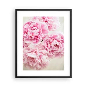 Poster in een zwarte lijst - In roze glamour - 40x50 cm