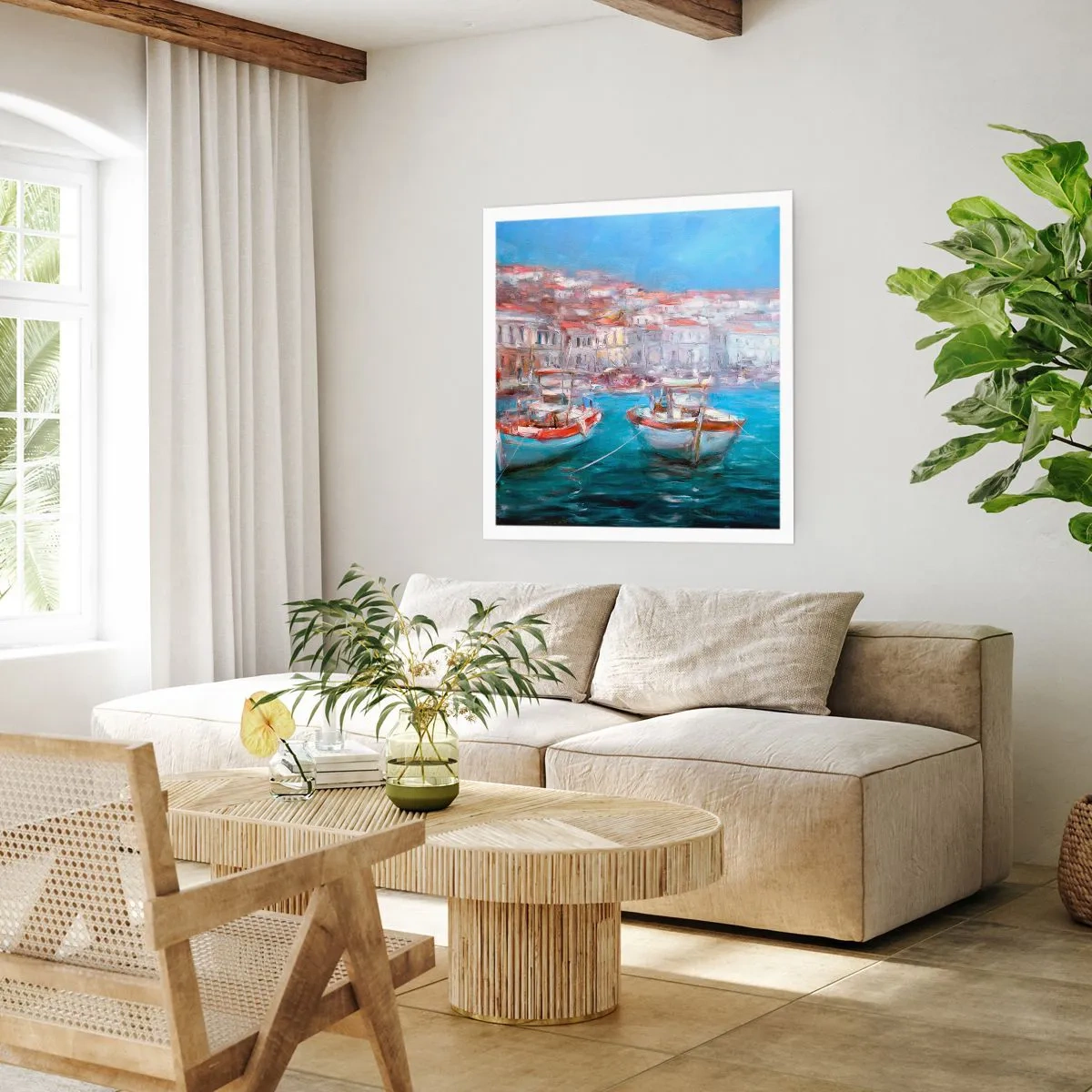 Poster - Italiaanse baai - 50x50 cm