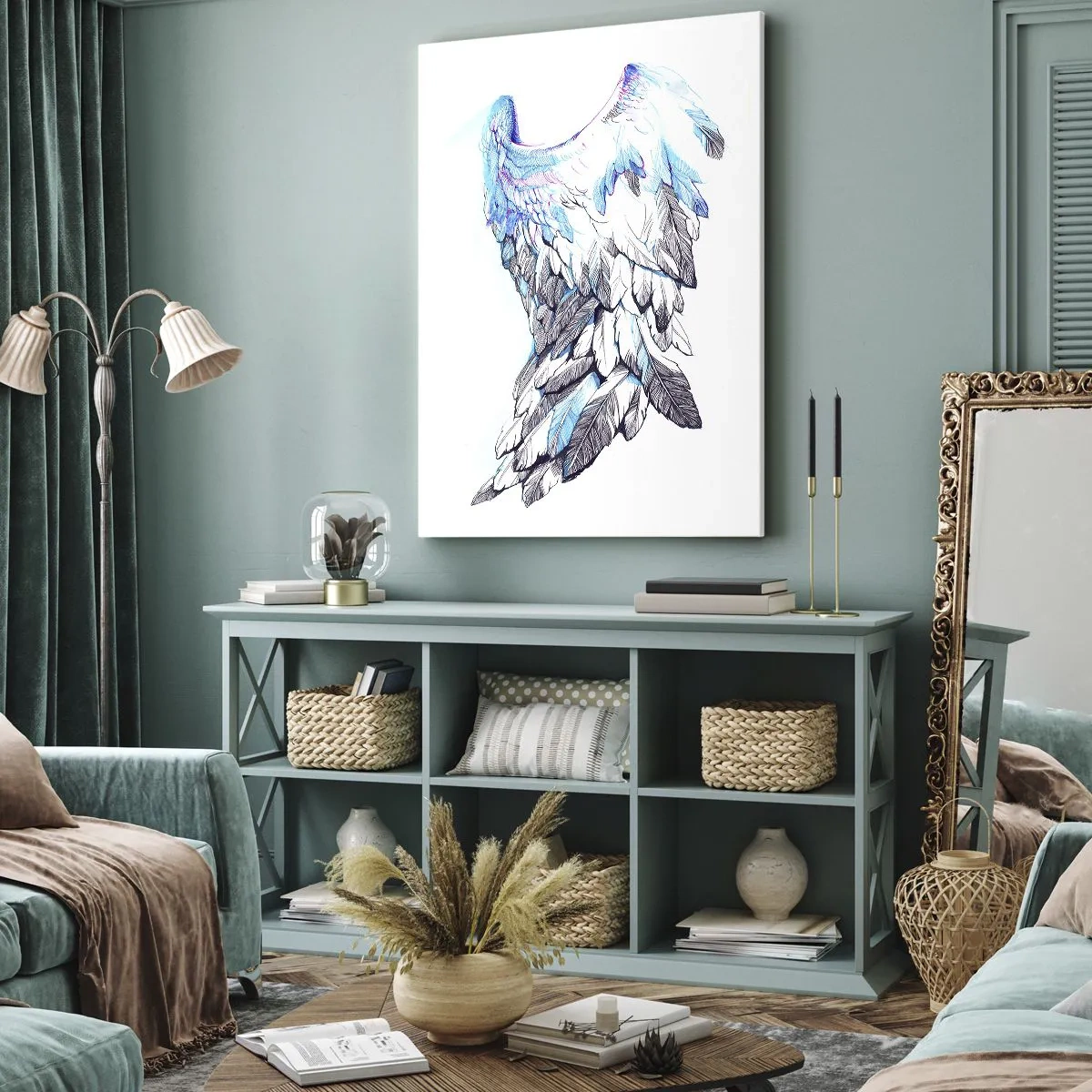 Schilderen op canvas - Ik heb vleugels nodig - 55x100 cm