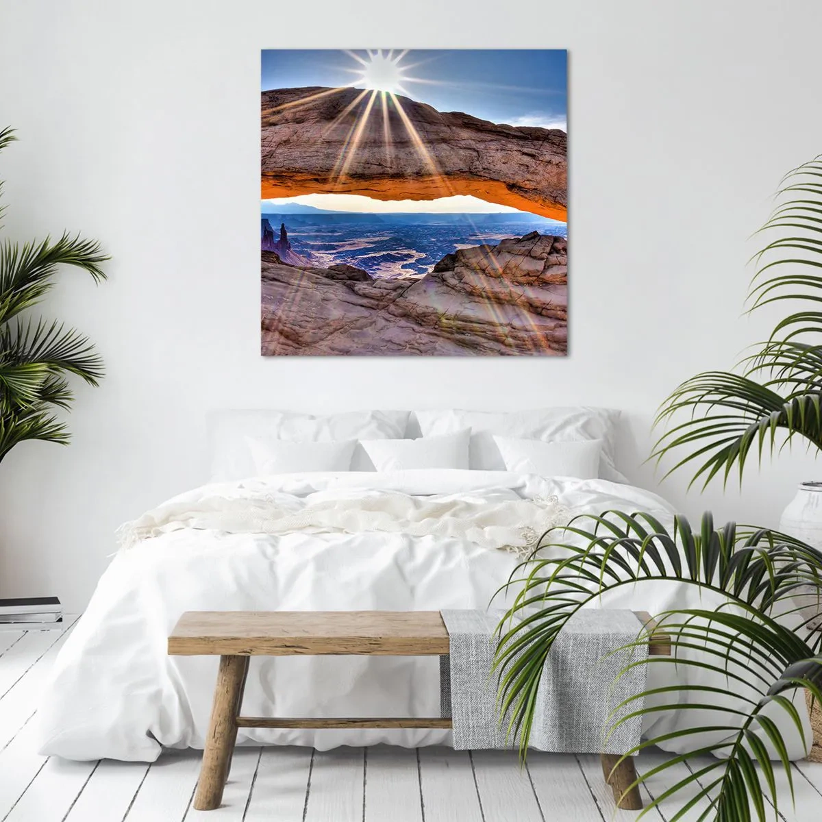 Schilderen op canvas - Door de rotspoort - 30x30 cm