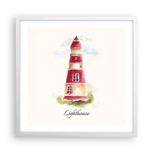 Poster in een witte lijst - Er is altijd goed weer in de buurt - 50x50 cm