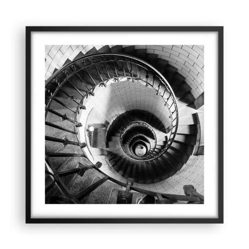Poster in een zwarte lijst - Hoger en hoger - 50x50 cm