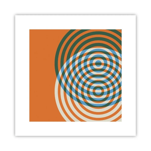 Poster - Abstracte circulaire variatie - 30x30 cm