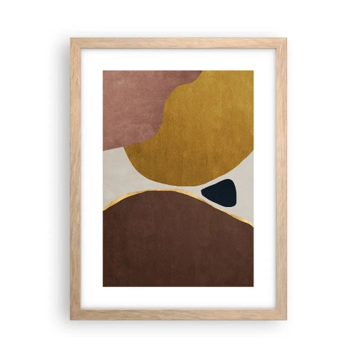 Een poster in een licht eiken lijst - Abstractie – een plek in de ruimte - 30x40 cm