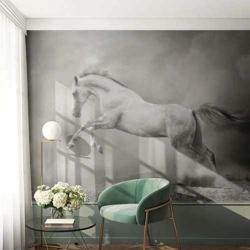 Fotobehang op maat Zelfklevend Deluxe Sticker - Tussen waken en slapen - Dieren, Paard, Natuur