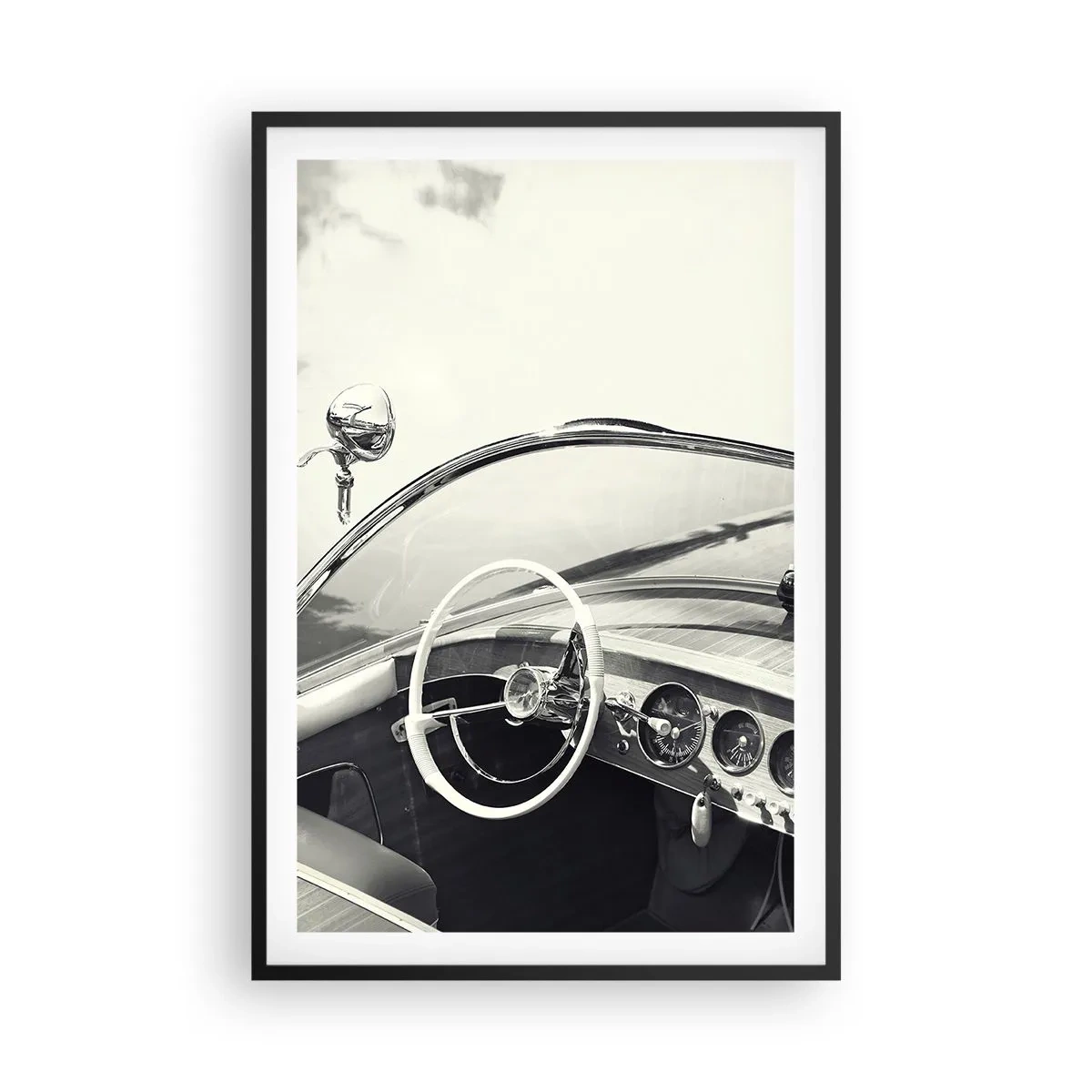 Poster in een zwarte lijst - Weer voor de rijken - 61x91 cm