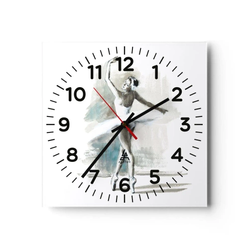 Wandklok - Klok - Betoverd in een zwaan - 40x40 cm