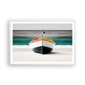 Poster in een witte lijst - Op zijn plaats - 91x61 cm