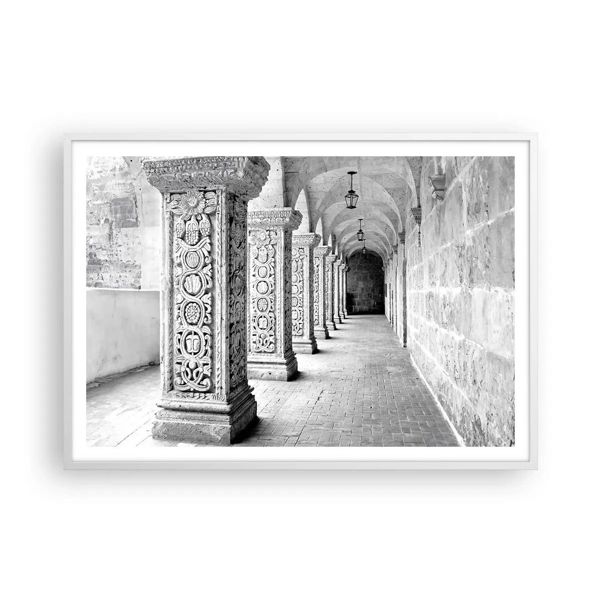 Poster in een witte lijst - En waar naar toe….? - 100x70 cm