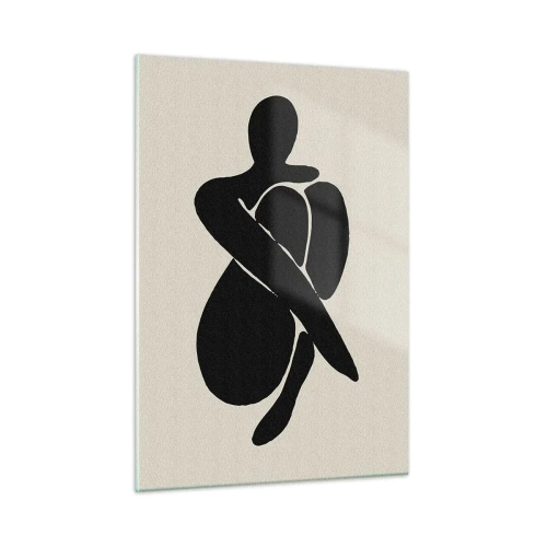 Schilderen op glas - In je eigen armen - 50x70 cm