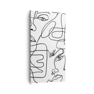 Schilderen op canvas - In verwarde emoties - 65x120 cm