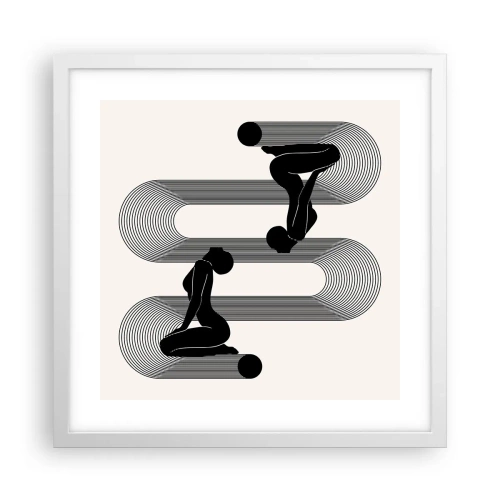 Poster in een witte lijst - Sensuele symmetrie - 40x40 cm