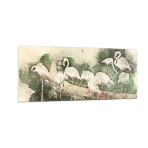 Schilderen op glas - Exotische droom - 100x40 cm