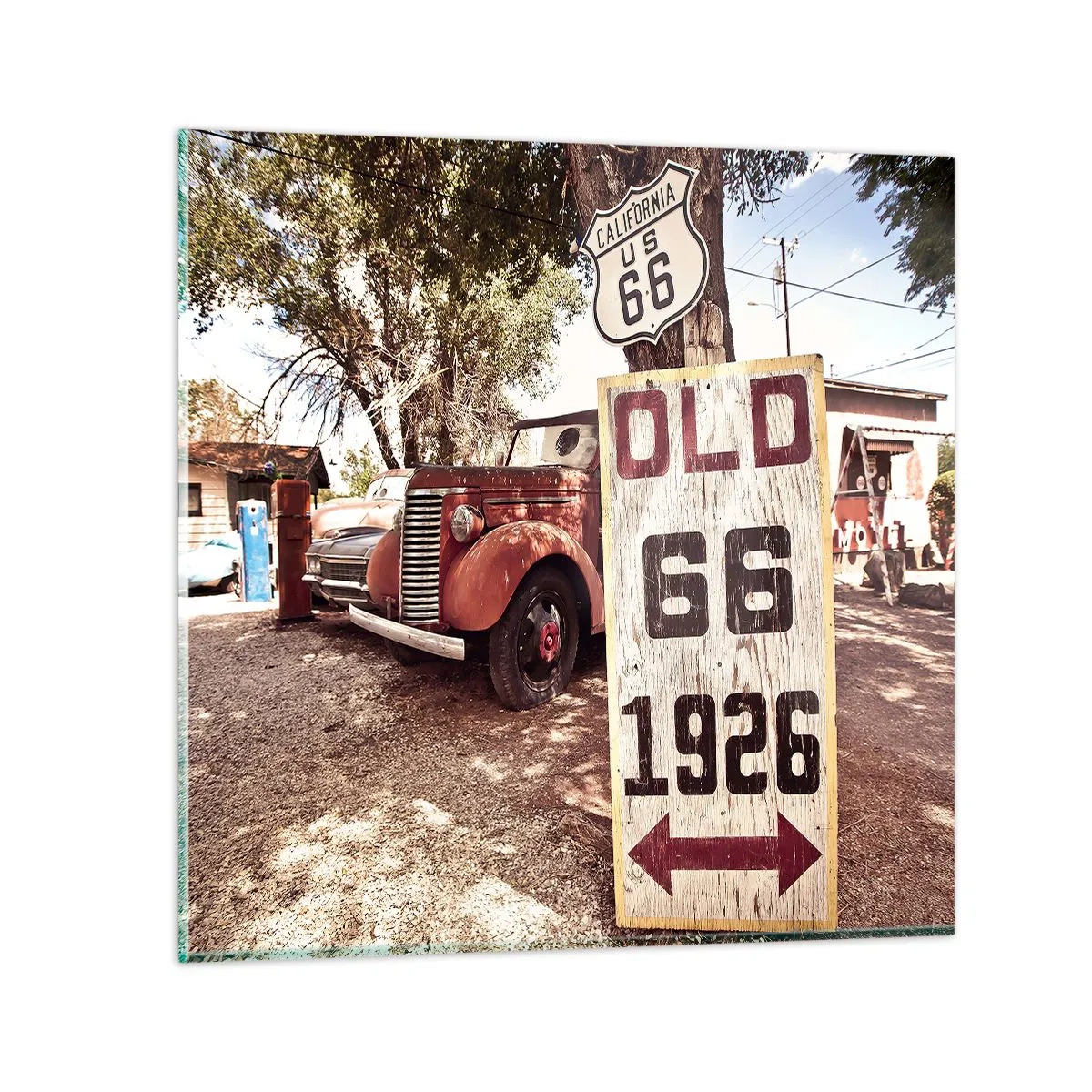 Schilderen op glas - Een legende van de Amerikaanse provincie - 30x30 cm