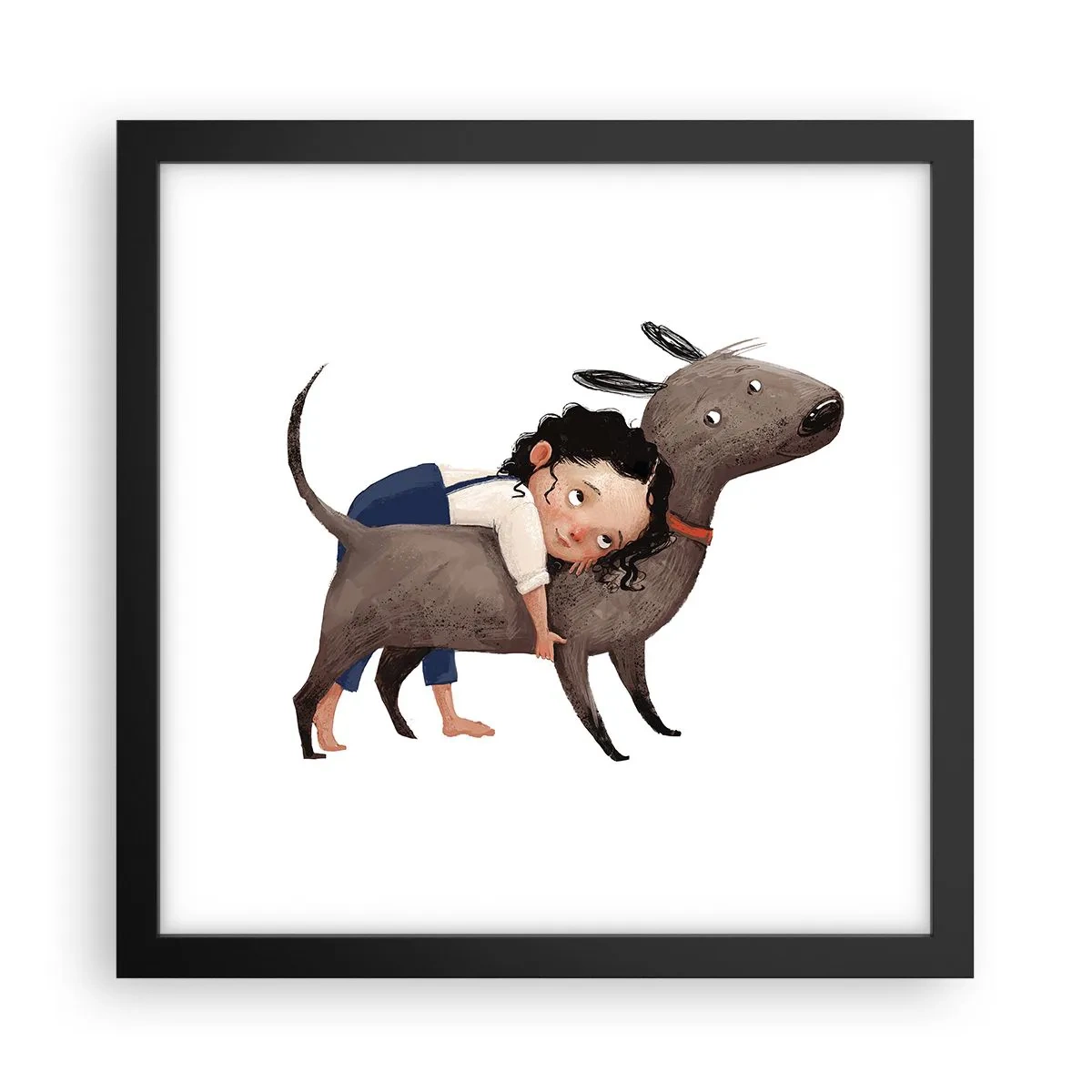Poster in een zwarte lijst - Beste vrienden - 30x30 cm