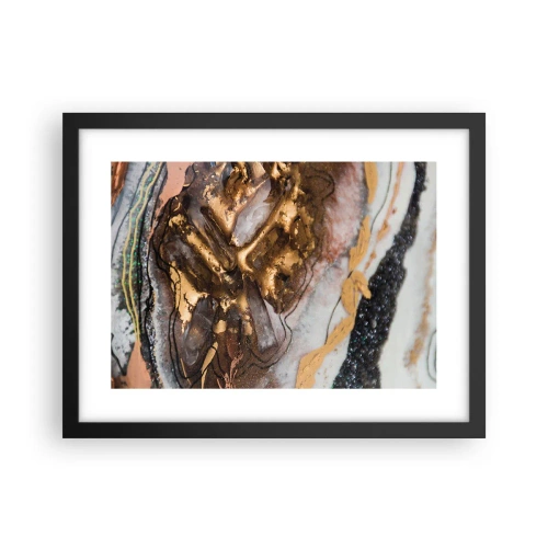 Poster in een zwarte lijst - Het element aarde - 40x30 cm