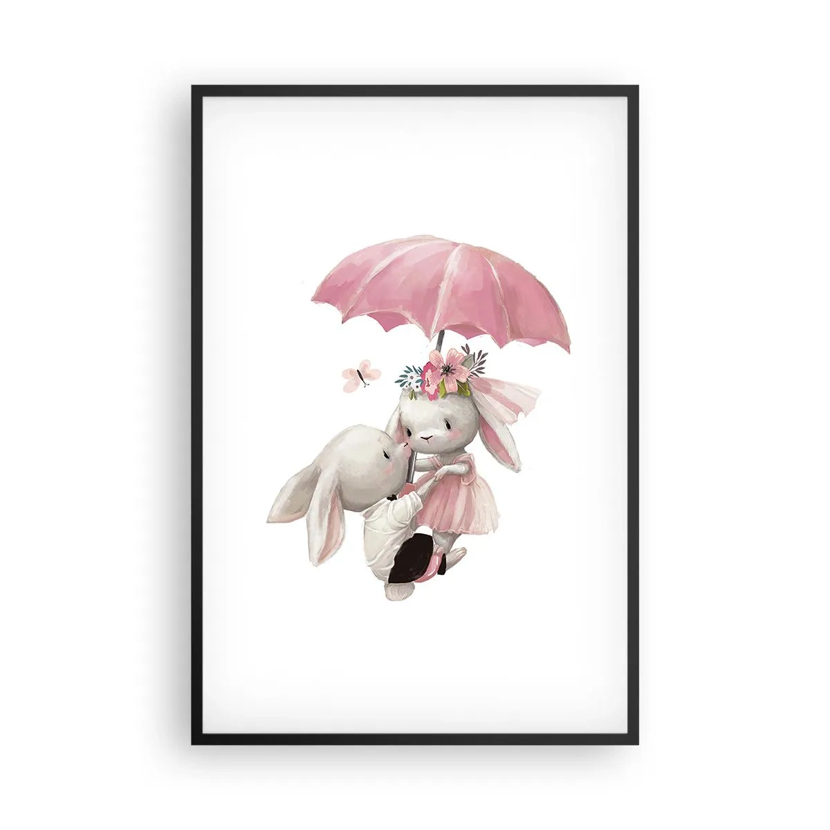 Poster in een zwarte lijst - Dit is liefde - 61x91 cm